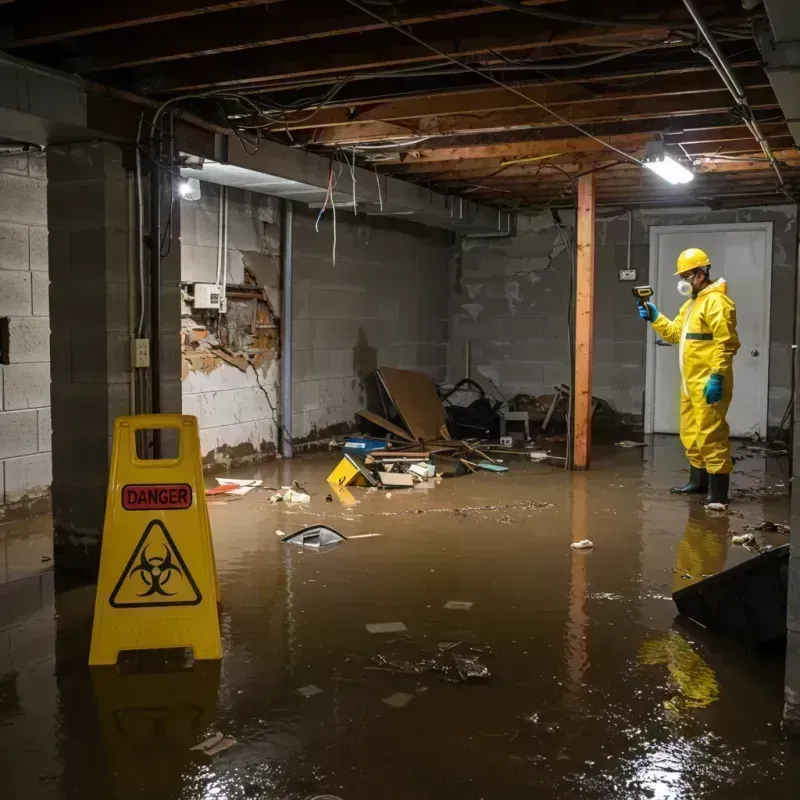 Flooded Basement Electrical Hazard in Lavaca, AR Property